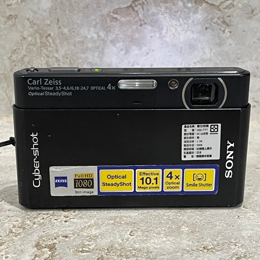 Sony Cyber-shot DSC-T77 Digital Camera Black 10.1 MP 4x Optical Zoom FullHD 1080 - Picture 3 of 12